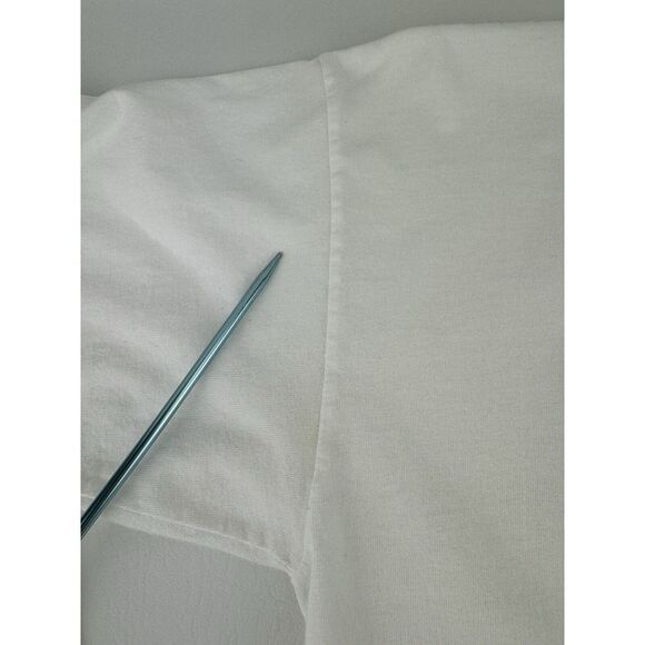 Vintage Large RUSK Beauty Hair Care White Long Sleeve Shirt - Picture 4 of 8